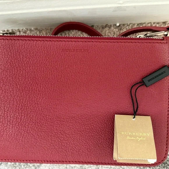 Burberry Crimson Leather Crossbody Bag - Picture 7 of 9